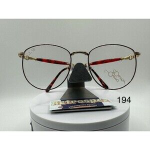 True Vintage Eyeglasses NOS Preppy Round Original Demo Lens Paragon Gold/Demi